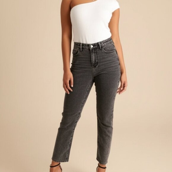 PacSun Denim - Pacsun High-Waisted Mom Jeans | Size 26 | Faded Black Vintage Wash
